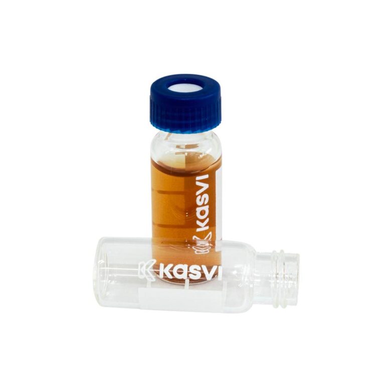 K71-927VT Kit Vial Para Cromatografia 1,5ml Transparente Com Tampa P.C. 100un/Cx